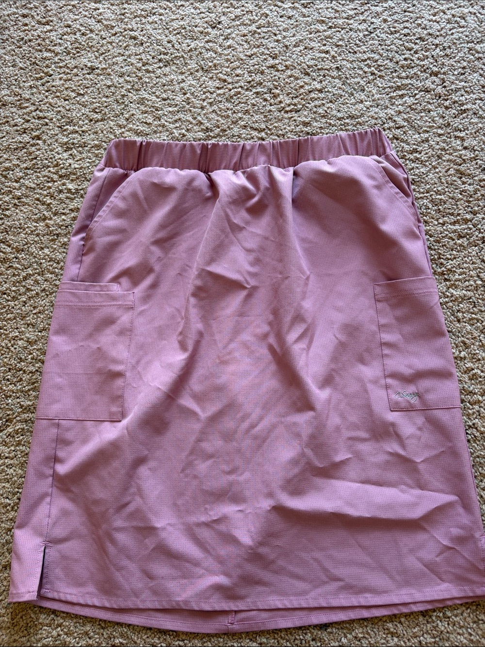 C.Saucy Scrub Midi Skirt in Dusty Pink